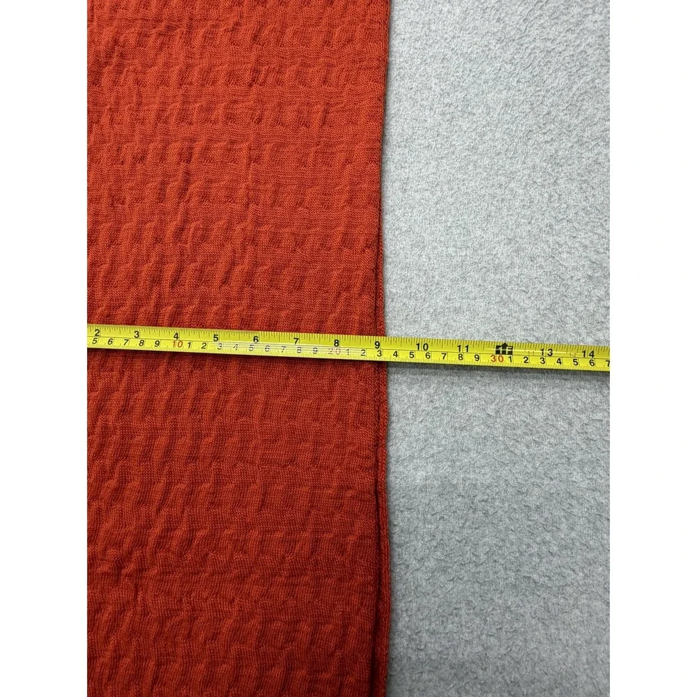You Young Coveri Scarf Mens One Size Orange‎ Cable Knit Made in Italy Wool Warm
